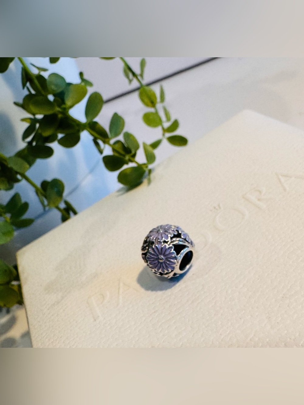 Authentic Pandora Retired Daisy Meadow Lavender Enamel S925 Ale Sterling Charm - Picture 9 of 15